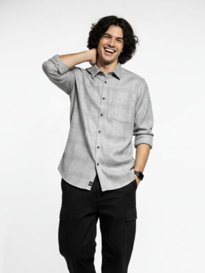 Ashwood Grid Brushed Cotton Shirt | The Winter Arc Shirts Collection | Pehanoge