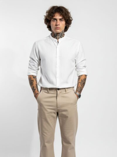 Ivory Crest Giza Cotton Shirt | Timeless Elegance | Collector’s Edition Solid Shirt | Pehanoge